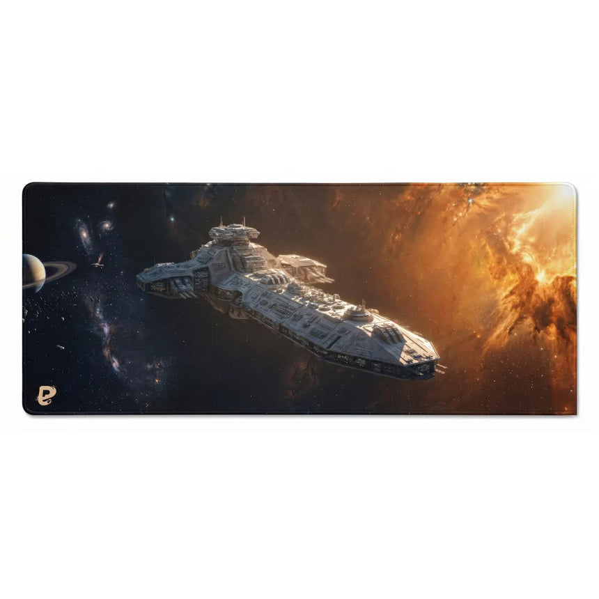 PopMyPad - Tapis de Souris Gamer XXL - Format Bureau - Vaisseau Spatial Interstellaire