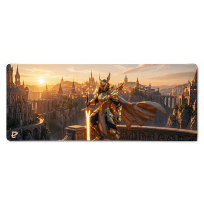 PopMyPad - Tapis de Souris XXL - Chevalier d'Or Épique