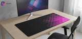 Tapis de Souris Design "Cyber Hex" Magenta - Gaming & Bureau (XXL)