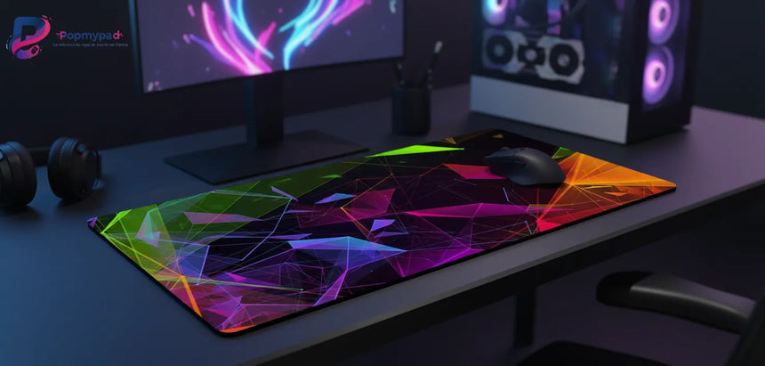Tapis de Souris Design Gaming — Abstraction Géométrique Néo-Cyber
