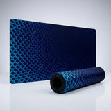 Tapis de Souris Design Polygone 3D - Bleu Abyssal & Cyan Électrique