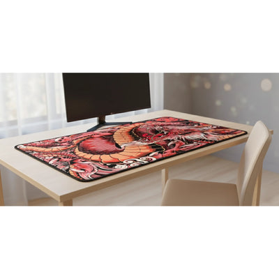 Tapis de Souris Dragon Oriental Rouge - Édition Mythique XXL