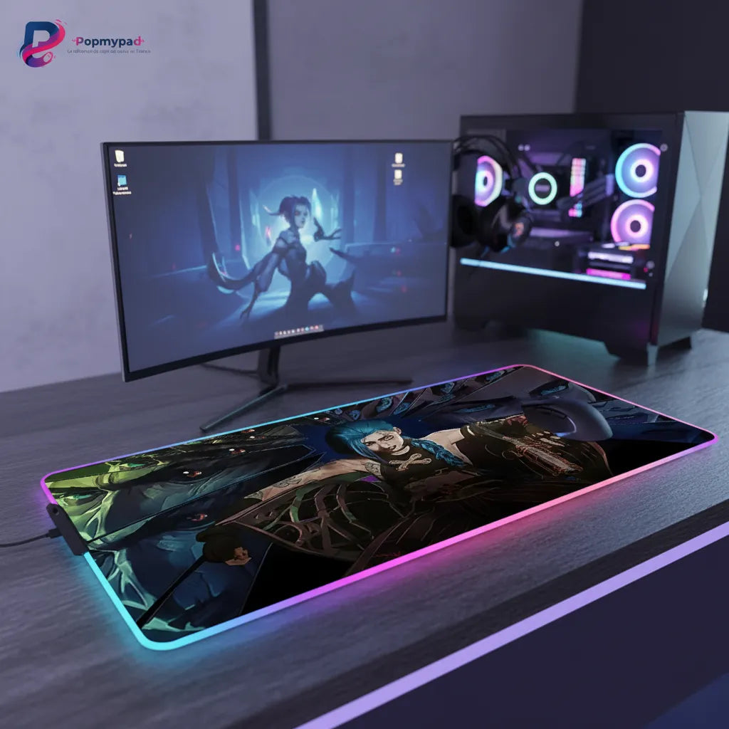 Tapis de Souris Gamer RGB Jinx - League of Legends Arcane Edition