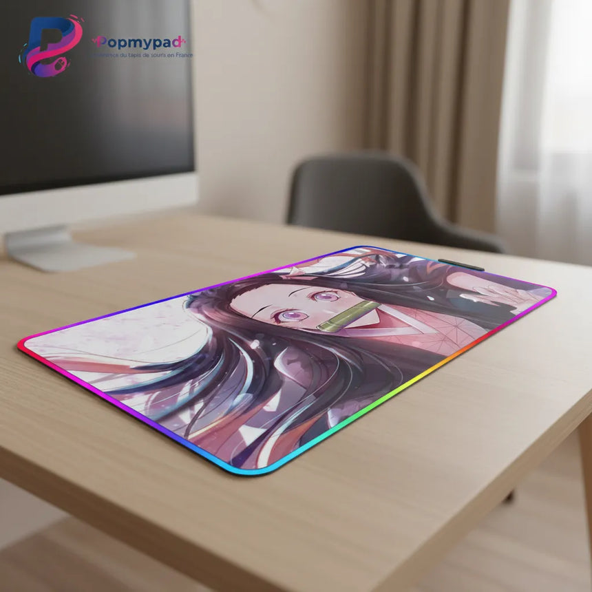 Tapis de Souris Gamer RGB Nezuko Edition - Demon Slayer XXL