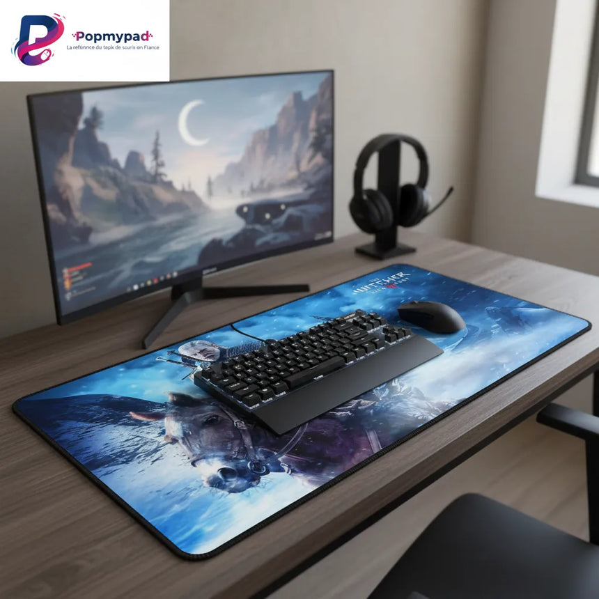 Tapis de Souris Gamer The Witcher - Édition Geralt & Ablette XXL