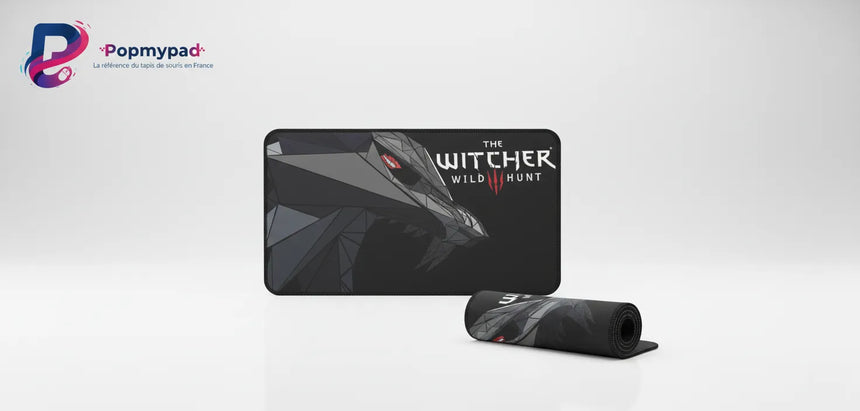 Tapis de Souris Gamer The Witcher - Édition Loup Géométrique (XXL & RGB)