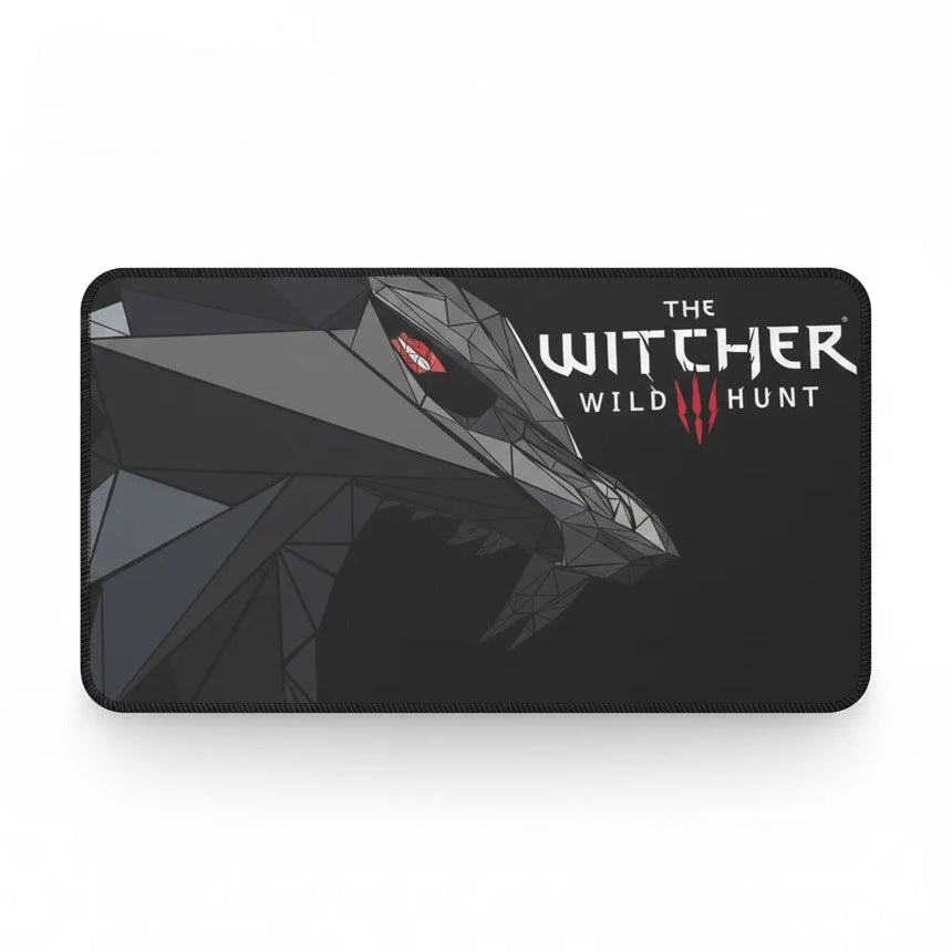 Tapis de Souris Gamer The Witcher - Édition Loup Géométrique (XXL & RGB)