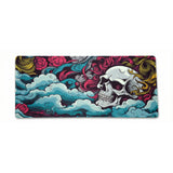 Tapis de Souris Gamer XXL - Design Crâne Onirique et Roses Mystiques