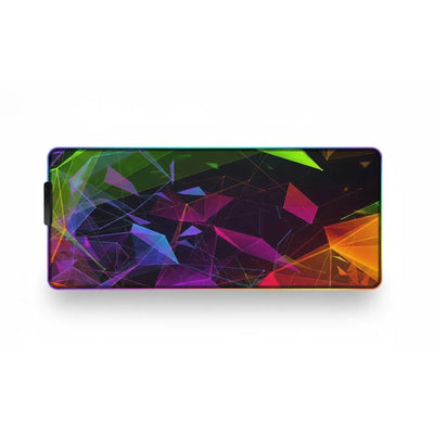 Tapis de Souris Gamer XXL - Design Géométrique Néon & Cyber-Art