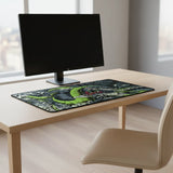 Tapis de Souris Gamer XXL - Dragon Japonais Vert & Noir
