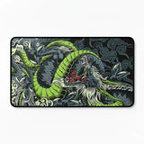 Tapis de Souris Gamer XXL - Dragon Japonais Vert & Noir