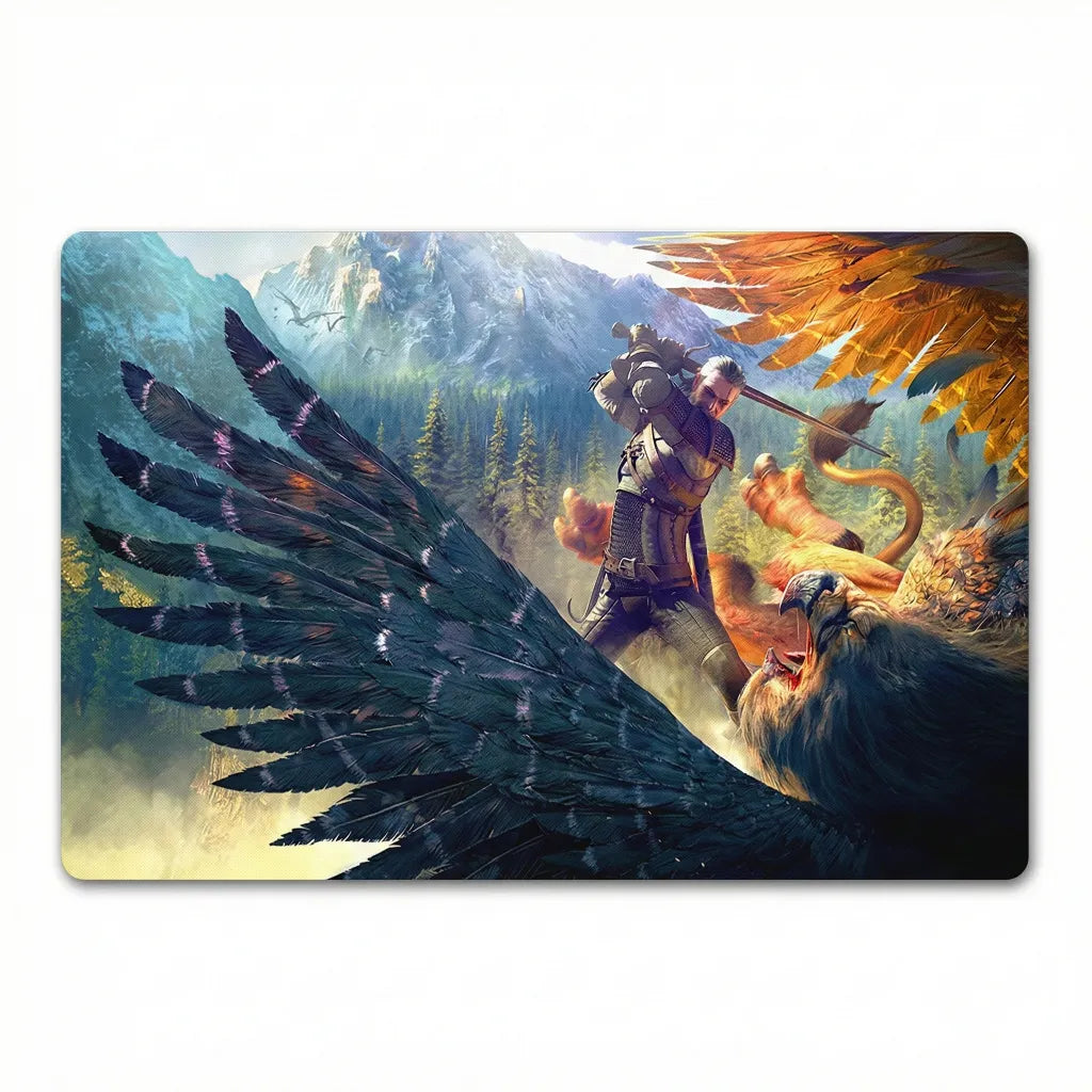 Tapis de Souris Gamer XXL - Édition Légende du Sorceleur  Le Duel au Griffon