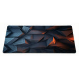 Tapis de Souris Gaming - Polygon Edition : Design Géométrique Bleu & Orange