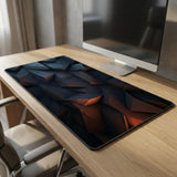 Tapis de Souris Gaming - Polygon Edition : Design Géométrique Bleu & Orange