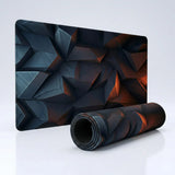 Tapis de Souris Gaming - Polygon Edition : Design Géométrique Bleu & Orange