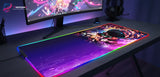 Tapis de Souris Gaming Demon Slayer - Édition LED RGB Souffle Ardent
