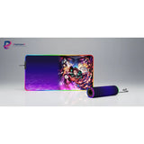 Tapis de Souris Gaming Demon Slayer - Édition LED RGB Souffle Ardent