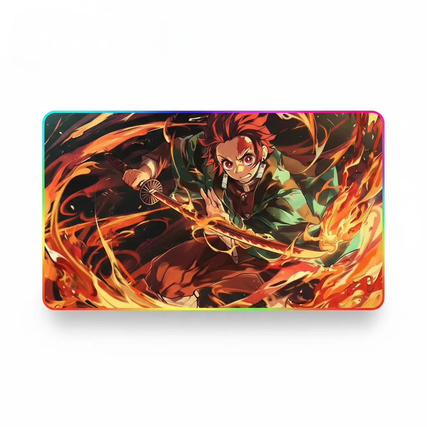 Tapis de Souris Gaming Demon Slayer - Tanjiro Danse du Feu (Hinokami Kagura)