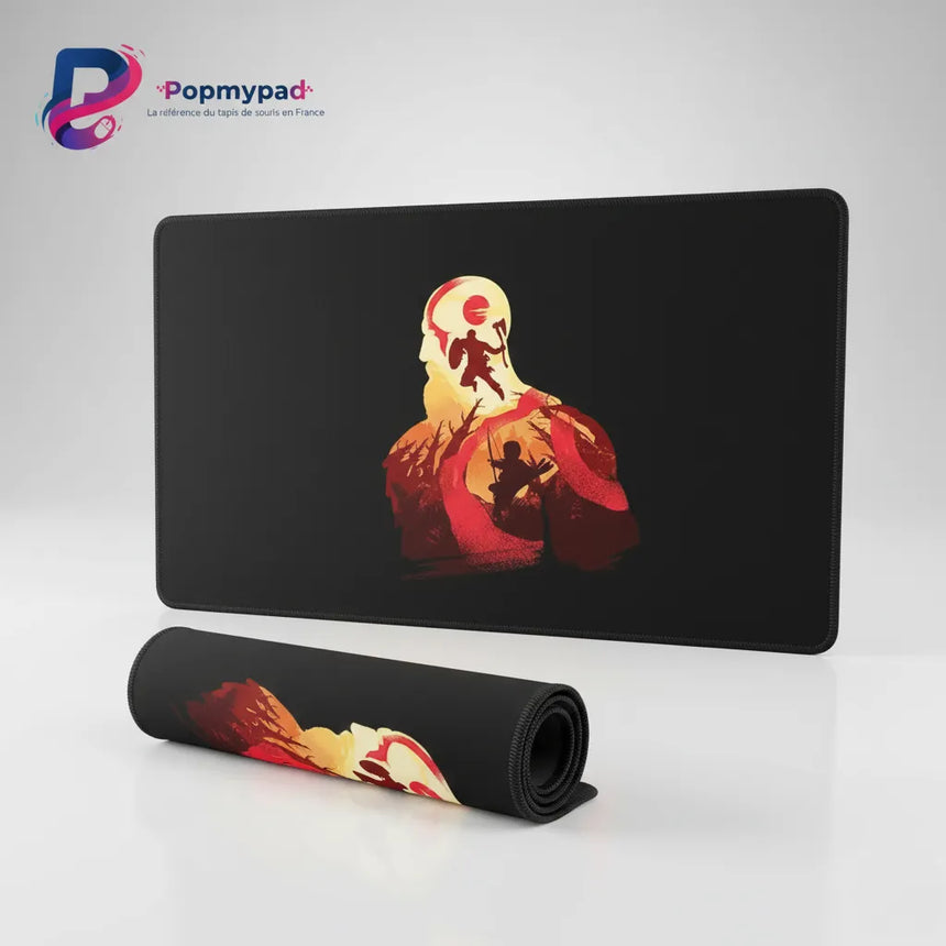 Tapis de Souris Gaming God of War - Design Kratos & Atreus - Précision & Glisse Ultime