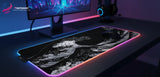 Tapis de Souris Gaming "Grande Vague" – Design Japonais Monochrome Premium
