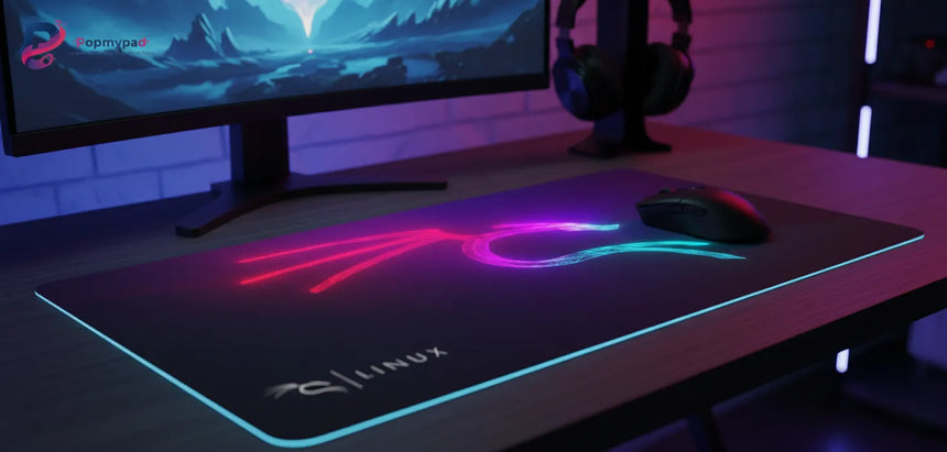 Tapis de Souris Gaming Kali Linux - Édition Néon Cyberpunk (Large Format)