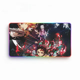 Tapis de Souris Gaming RGB - Demon Slayer Edition : Le Souffle du Feu