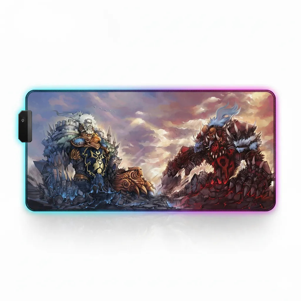 Tapis de Souris Gaming RGB - Édition Duel Légendaire : Azeroth