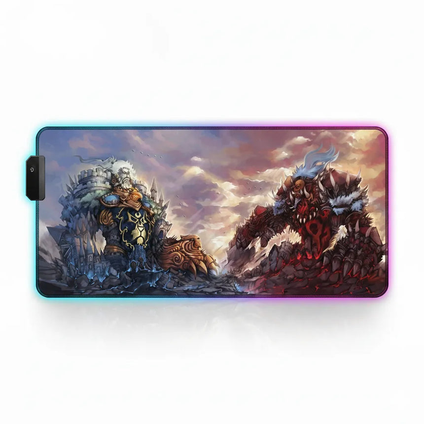 Tapis de Souris Gaming RGB - Édition Duel Légendaire : Azeroth