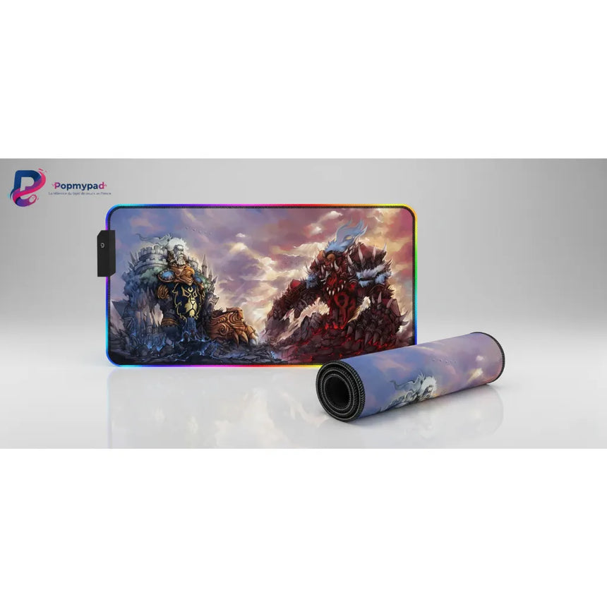 Tapis de Souris Gaming RGB - Édition Duel Légendaire : Azeroth