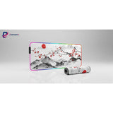 Tapis de Souris Gaming RGB - Estampe Japonaise "Sakura & Soleil Levant"