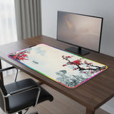Tapis de Souris Gaming RGB - Estampe Japonaise Sérénité des Cerisiers XXL