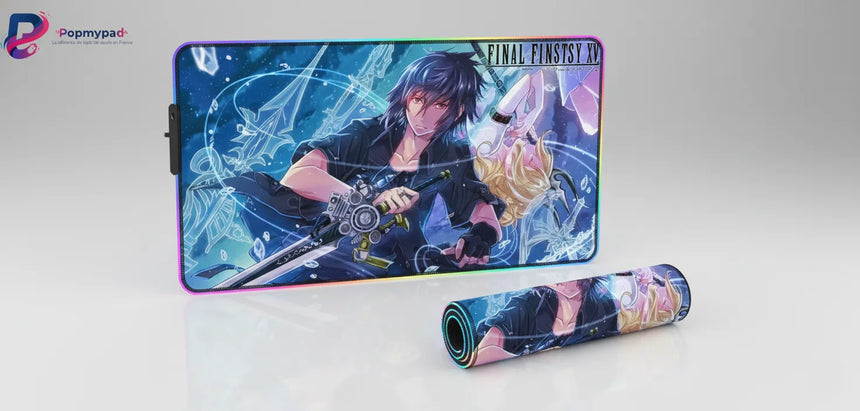 Tapis de Souris Gaming RGB - Final Fantasy XV Edition Noctis & Luna