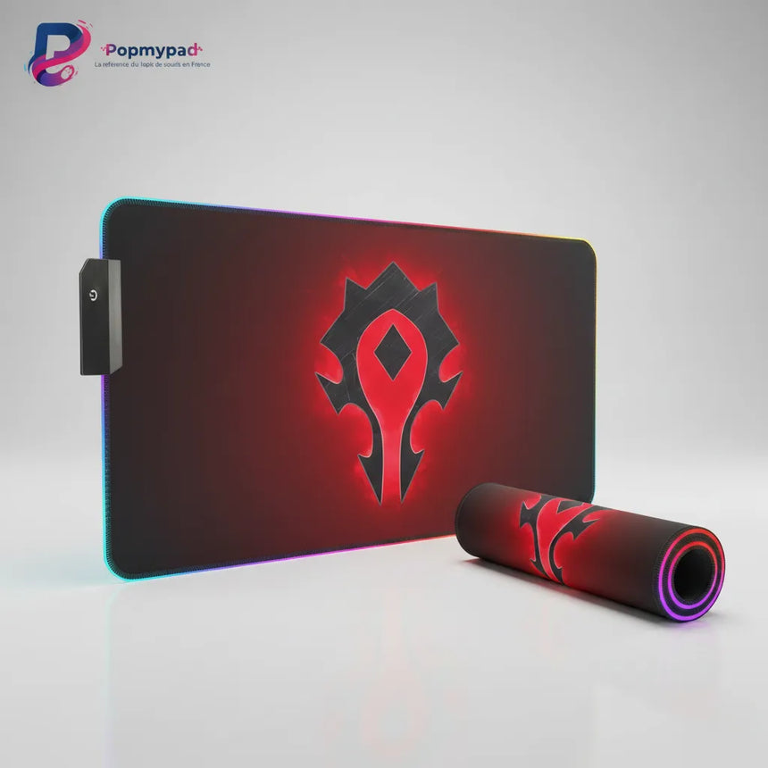 Tapis de Souris Gaming RGB - World of Warcraft Édition Horde (XXL)
