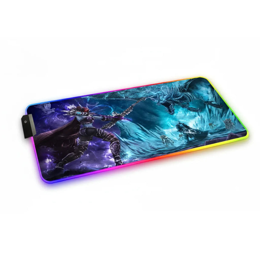 Tapis de Souris Gaming RGB - World of Warcraft : Sylvanas vs Sindragosa Edition