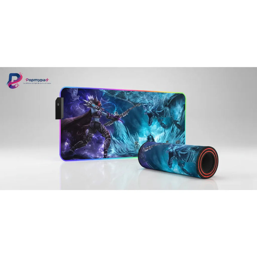 Tapis de Souris Gaming RGB - World of Warcraft : Sylvanas vs Sindragosa Edition
