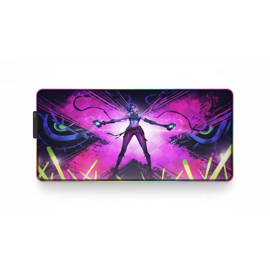 Tapis de Souris Gaming RGB League of Legends - Jinx Chaos Edition