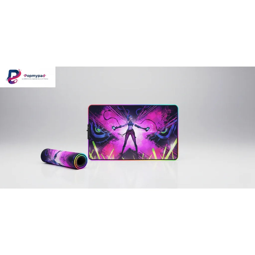 Tapis de Souris Gaming RGB League of Legends - Jinx Chaos Edition