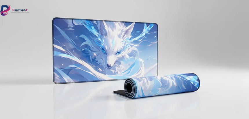 Tapis de Souris Gaming Renard des Glaces - Design Onirique & Zen