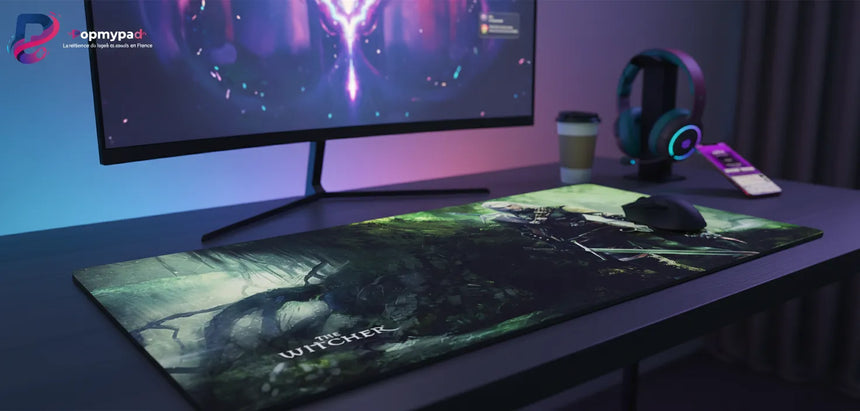 Tapis de Souris Gaming The Witcher - Édition Geralt de Riv Chasseur de Monstres