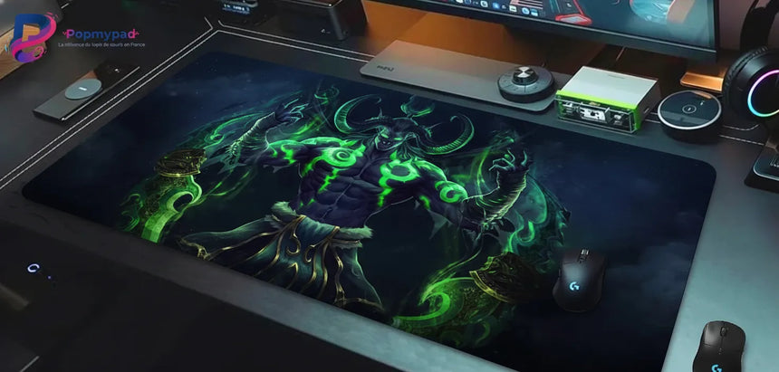 Tapis de Souris Gaming World of Warcraft - Édition Illidan Stormrage : Précision & Puissance Fel