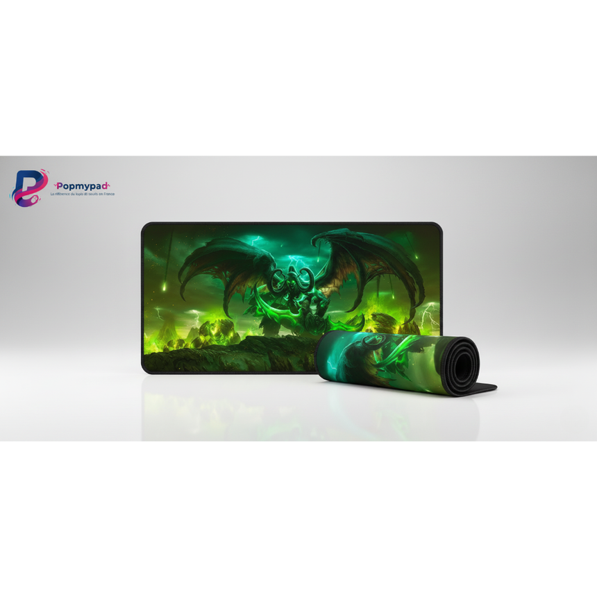 Tapis de Souris Gaming World of Warcraft - Illidan  Puissance Gangrenée (XXL)