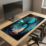 Tapis de Souris Gaming XXL - Arbre de Vie Onirique & Lunaire