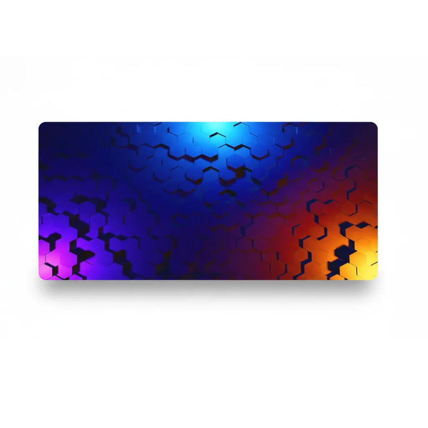Tapis de Souris Gaming XXL - Design 3D Hexagonal Futuriste