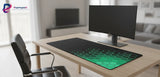 Tapis de Souris Gaming XXL - Design Futuriste Hexagones Vert Émeraude