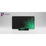 Tapis de Souris Gaming XXL - Design Futuriste Hexagones Vert Émeraude
