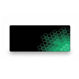 Tapis de Souris Gaming XXL - Design Futuriste Hexagones Vert Émeraude