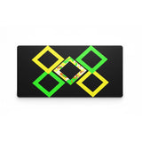 Tapis de Souris Gaming XXL - Design Géométrique Néon & Camo Artistique