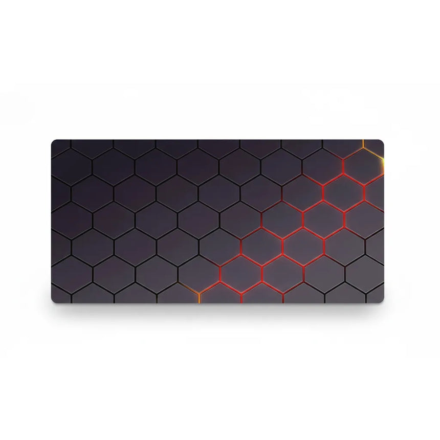 Tapis de Souris Gaming XXL - Design Hexagonal 3D "Cyber Fusion"