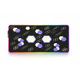 Tapis de Souris Gaming XXL - Design Hexagone Futuriste & Bordures RGB