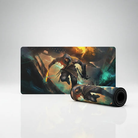 Tapis de Souris Gaming XXL - Édition Légende de l'Assassin - Glisse Précision & Confort avec design d'assassin dynamique.
